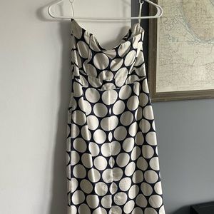 Banana Republic dot strapless dress